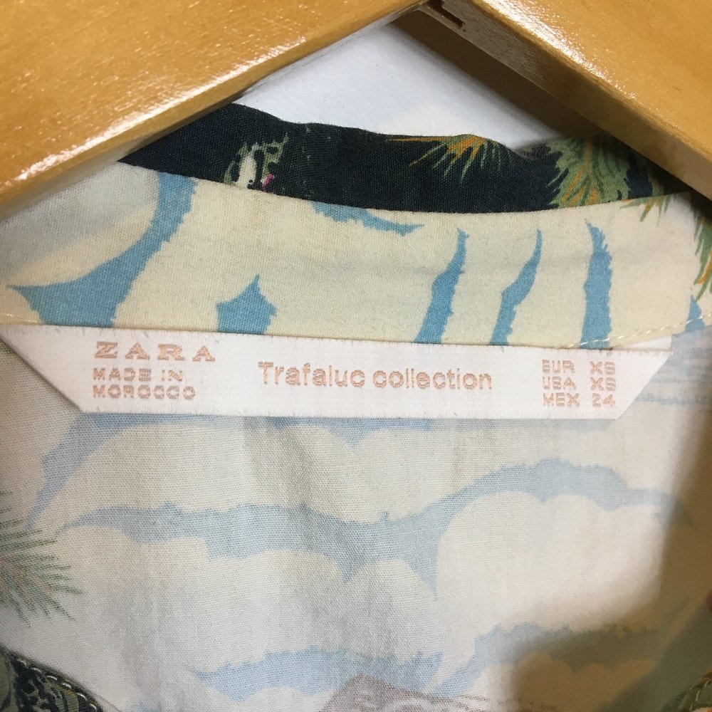 Zara Trafaluc Collection Tropical Sleeveless Top - Picture 4 of 7